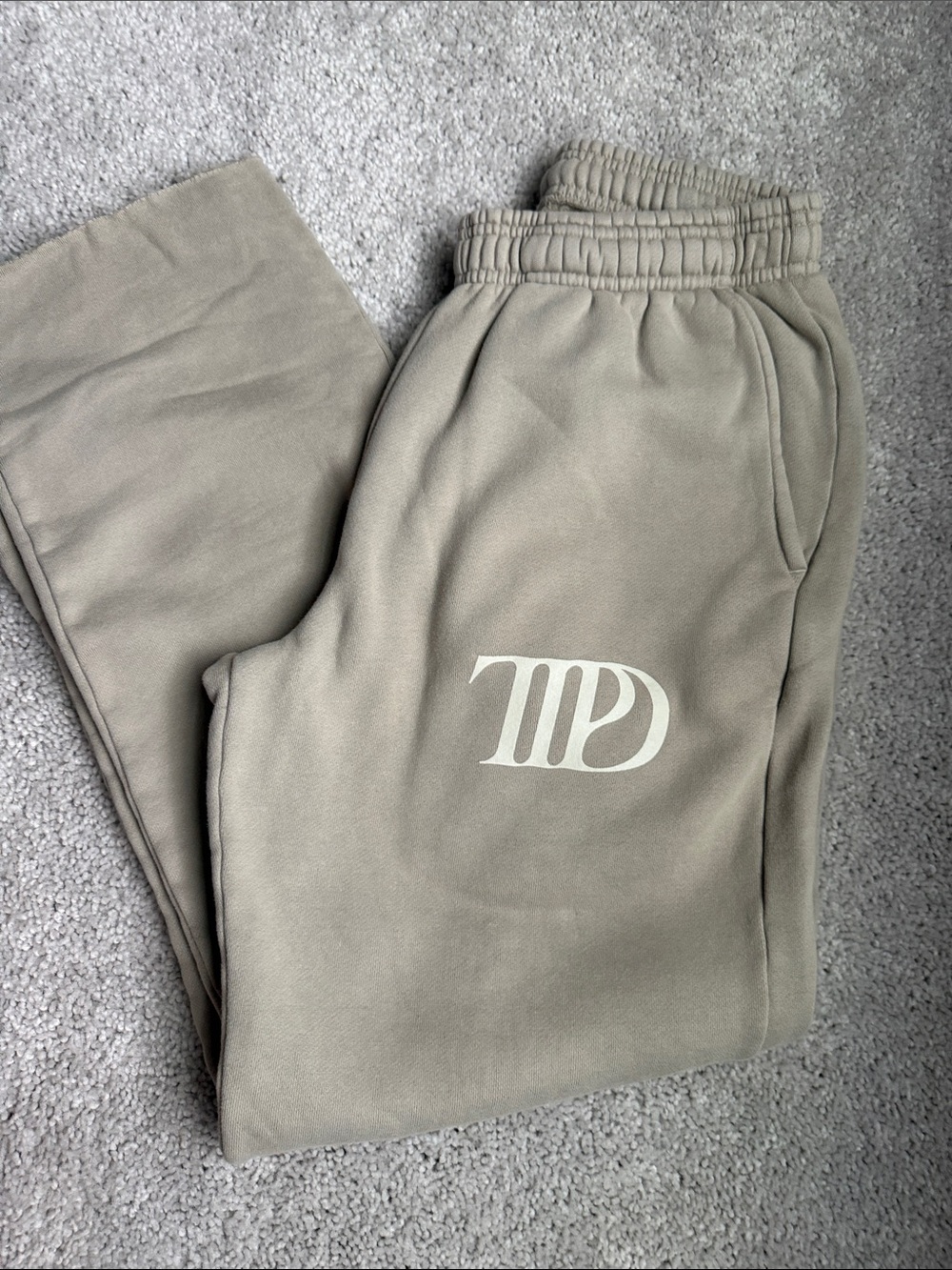 Taylor Swift Taupe Sweatpants with White Logo